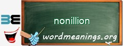 WordMeaning blackboard for nonillion